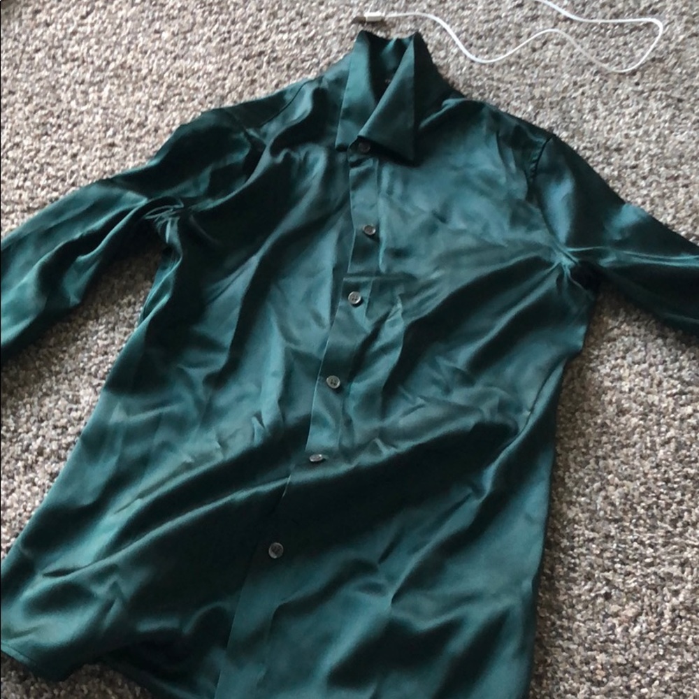 green blouse shirt